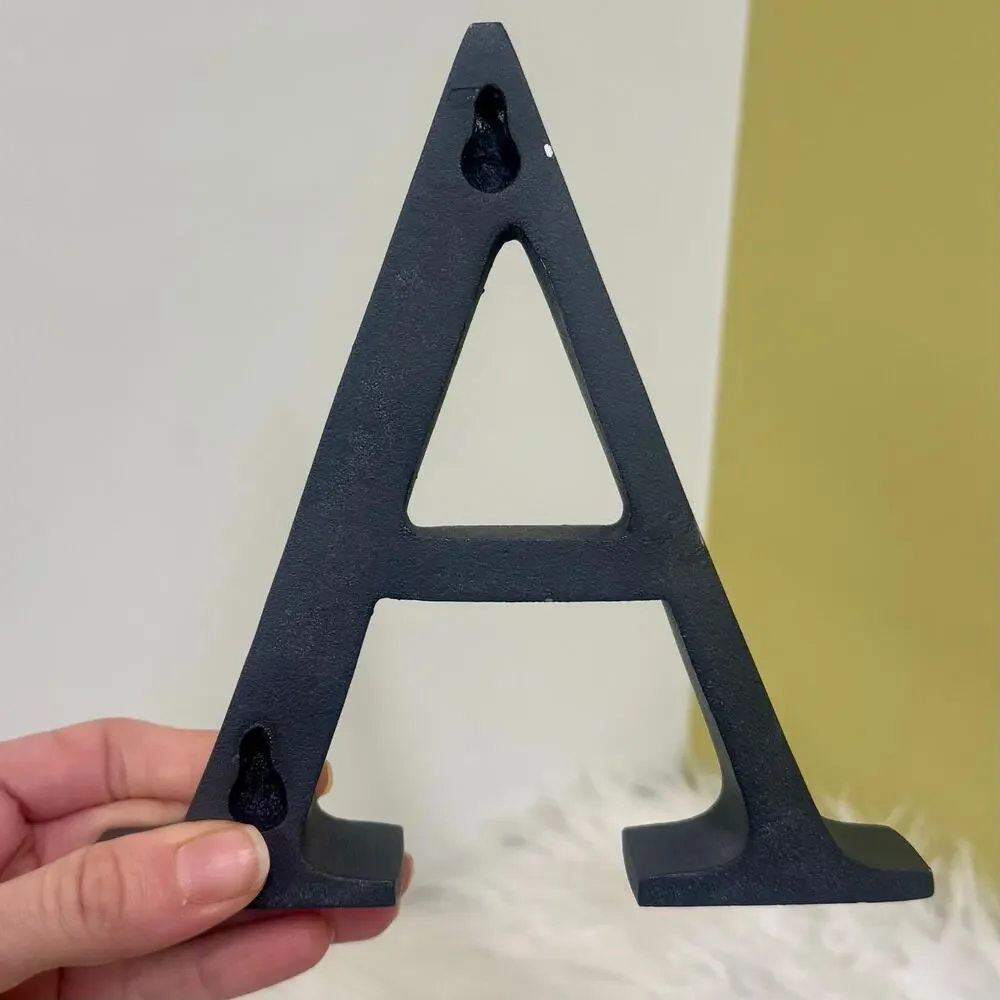 Restoration Hardware RH Metal Letter A Room Wall Shelf Decor Industrial Serif